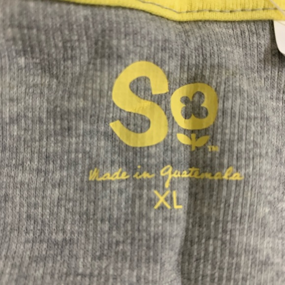 SO Ribbed Racerback Gray, Yellow, And Blue Tank Top Size XL - Picture 6 of 8